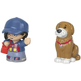 Toy Figure Pack ~ Story Starter Figure Set - HBW64 ~ Mailperson and Brown Dog Figures
