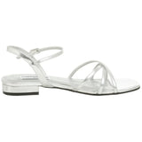 Dyeables Women's Palace Flat Sandal,Silver,4 M