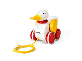 BRIO World - 30323 Pull Along Duck Baby Toy | The Perfect Playmate for Your Toddler,White