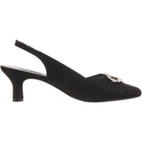 Dyeables Women's Ann Pump,Black Satin,8.5 W US