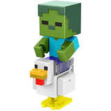 Minecraft 3.25-in Zombie Chicken Jockey Figure w/1 Build-a-Portal Piece