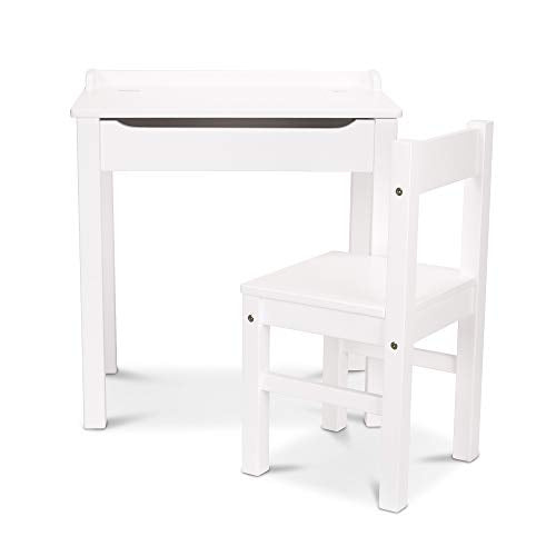 Melissa & Doug Childs Lift-Top Desk & Chair (Kids Furniture, Gray, 2 Pieces)