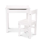 Melissa & Doug Wooden Lift-Top Desk And Chair - White