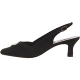 Dyeables Women's Ann Pump,Black Satin,9.5 WW US