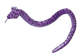 Aurora World Snake Plush, Purple Zebra Print, 52"
