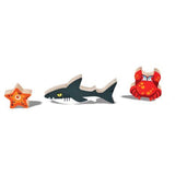 Melissa & Doug Sea Creatures Themed Chunky Puzzle & 1 Scratch Art Mini-Pad Bundle (03728)