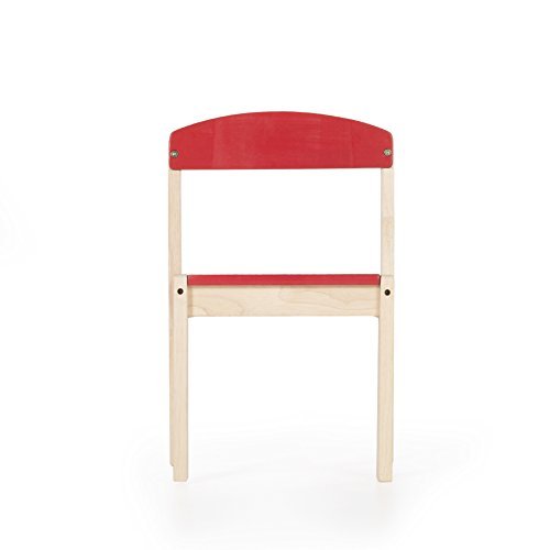 Guidecraft Toddlers Art Table & Chair Set Red - W/Storage Compartment Kids Furniture, Classroom School Supply