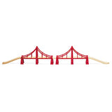 BRIO World - 33683 Double Suspension Bridge | 5 Piece Toy Train Accessory for Kids Age 3 and Up