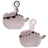 Pusheen Set of 2 The Cat Clip-on Backpack Plush Toy - Cat with Bow and Cat with Sunglasses