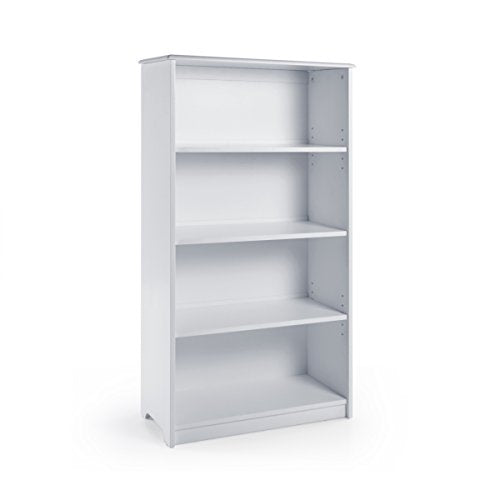 Guidecraft Classic 48" Bookshelf - White: Storage Book Rack Kids School Furniture
