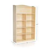 Guidecraft 6-Shelf Bookshelf: Storage Book Rack for Kids' Playroom, School Supply Furniture for Classrooms and Home