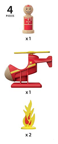 Brio Rescue Helicopter Preschool Toy