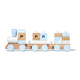 Melissa & Doug Jumbo Wooden Stacking Train - Natural