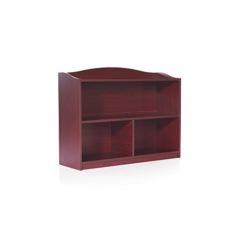 Guidecraft 7-Shelf Cherry Bookcase - Adjustable Shelves, Home & Office Organizer Furniture, Book Display