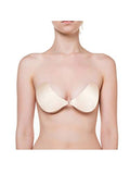 NuBra Seamless U Adhesive Bra with Demi Cups SE558, Nude, Sz L