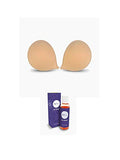 NuBra Feather Lite Adhesive Bra F700 and Cleanser N112, Nude/Fair, Cup D
