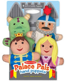 Melissa & Doug Palace Pals Hand Puppets (Set of 4) - Prince, Princess, Knight, and Dragon