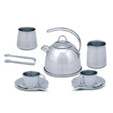Melissa & Doug® Stainless Steel Tea Set and Storage Stand, 11 Pieces