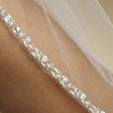 Rhinestone Edge Wedding Veil with Pearls & Beads 3327V