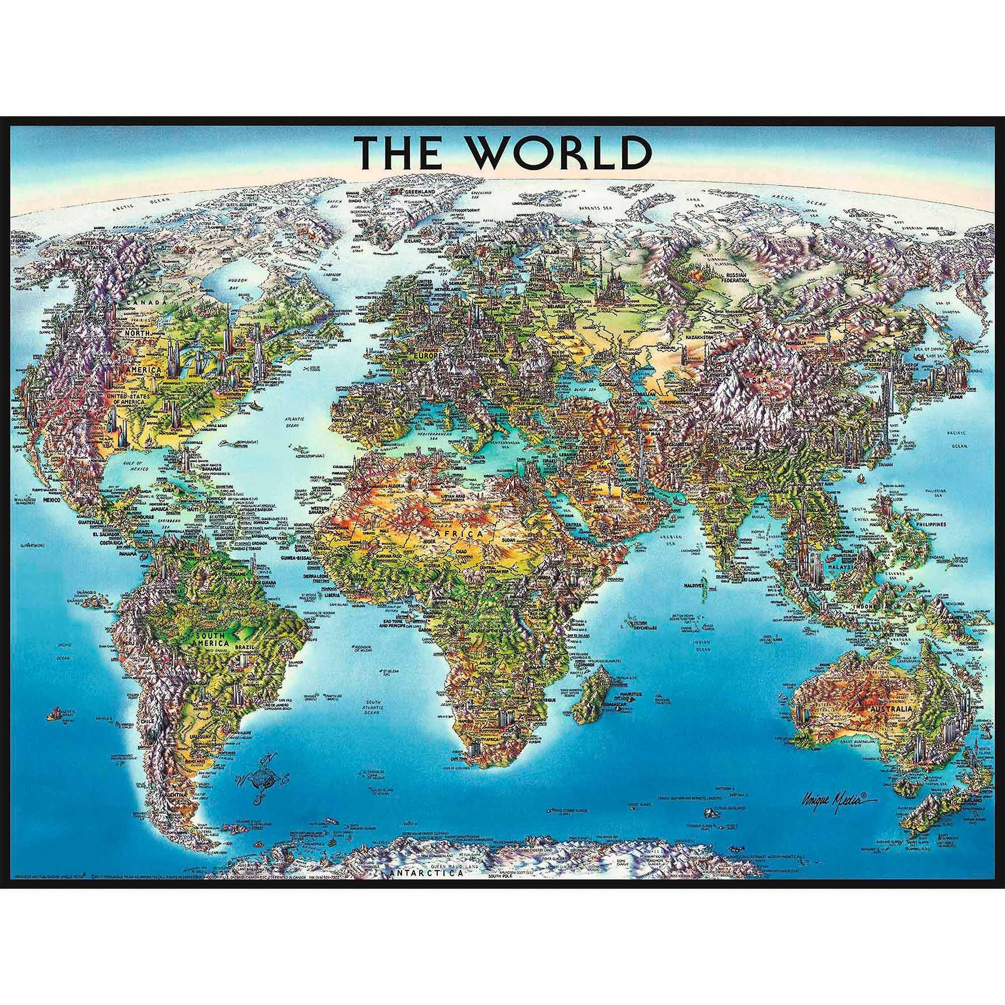 Ravensburger Adult Puzzles 2000 pc Puzzles - World Map 16683