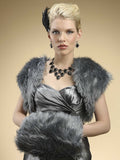 Faux Angora Hand Muff with Wristlet 3361M