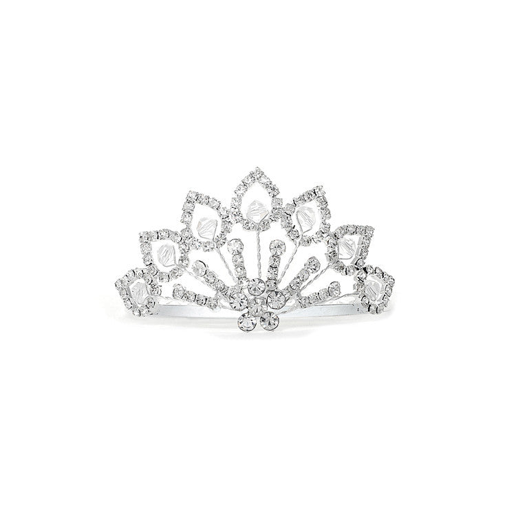 THIS PRICE IS NOT A TYPO! Rhinestone Tiara Comb with Crystal Beads 3412TC