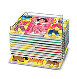 Melissa & Doug Puzzle Storage Rack - Wire Rack Holds 12 Puzzles