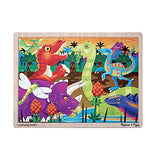 Melissa and Doug Kids Toy, Prehistoric Sunset 24-Piece Jigsaw Puzzle - Dinosaur Toy