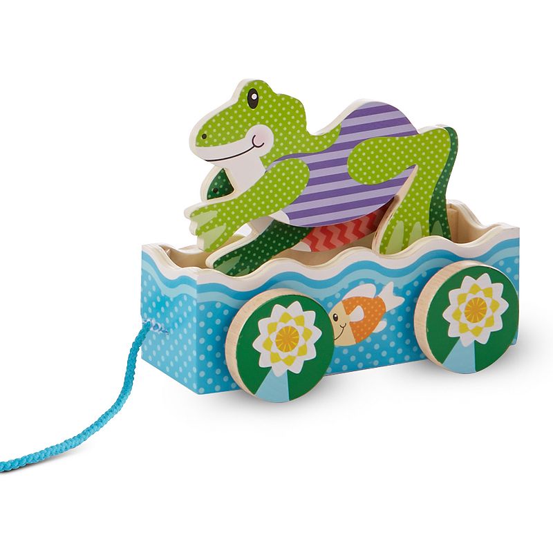 Melissa & Doug First Play Friendly Frogs Wooden Pull Toy