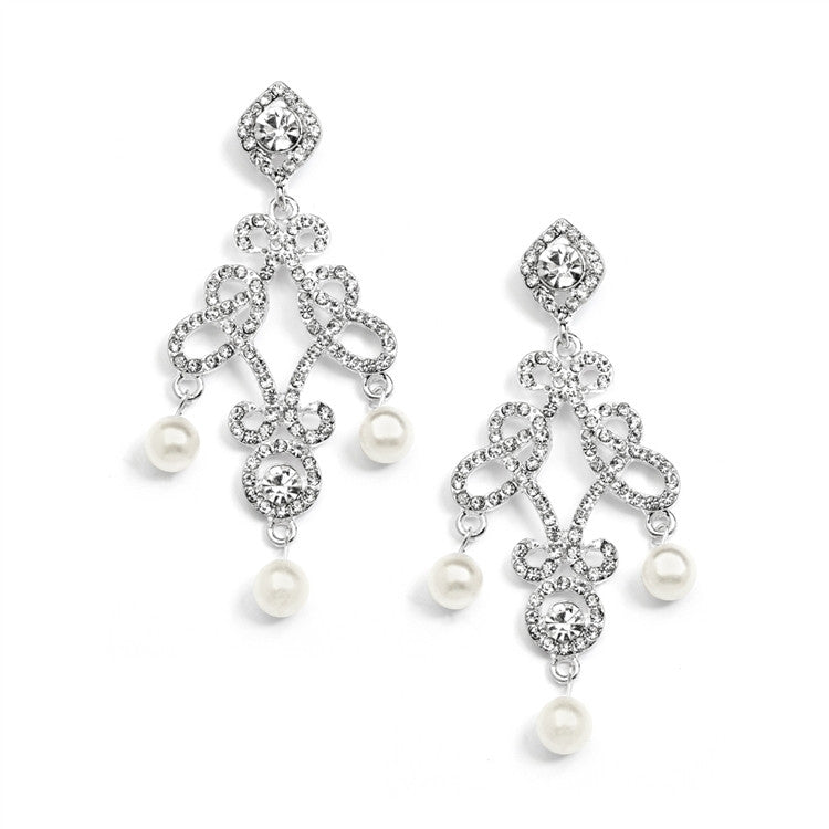 Vintage Wedding Chandelier Earrings 3486E