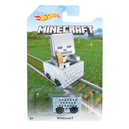 Hot Wheels Minecraft Skeleton Minecart