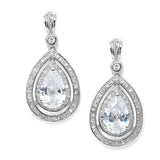 Bold Vintage Cubic Zirconia Wedding Earrings 3518E