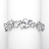 Exquisite Bridal or Evening Bracelet with Multi Cubic Zirconia Shapes 3562B