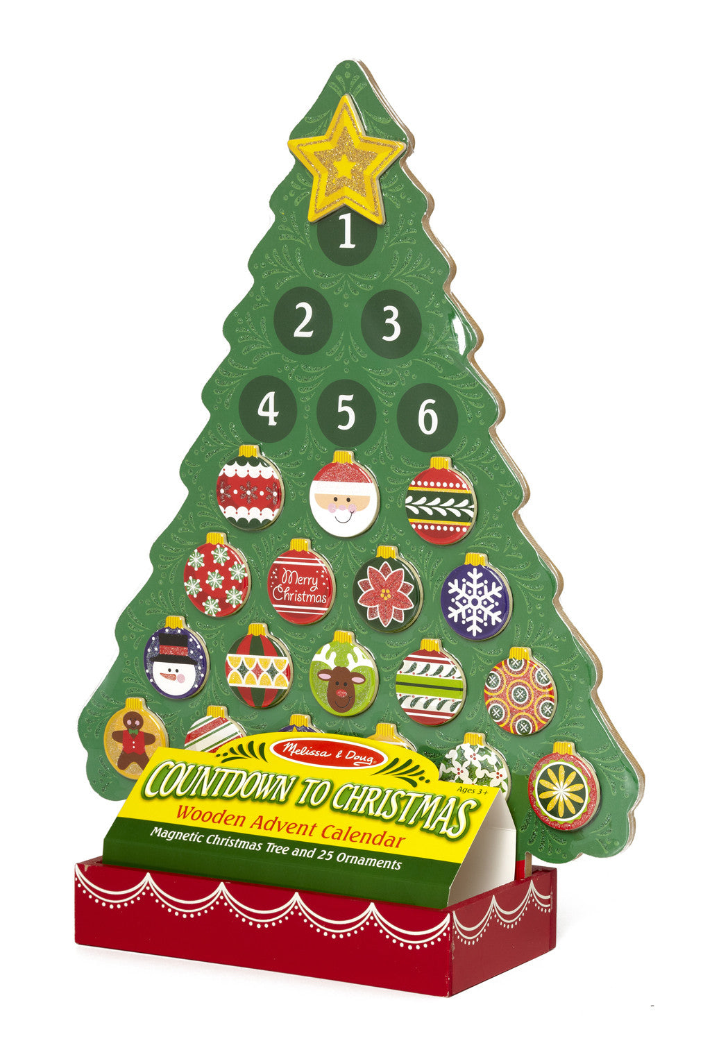 Melissa & Doug Countdown to Christmas Wooden Advent Calendar 3571