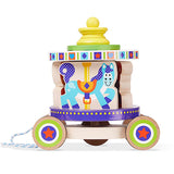 Melissa & Doug FIRST PLAY Wooden Spinning Carousel Pull Toy With Removable Play Pieces