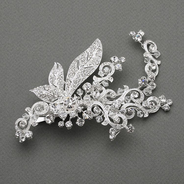 Art Nouveau Crystal Bridal Hair Clip 3583HC