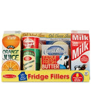 Melissa & Doug Fridge Groceries Play Food Cartons (8pc) - Toy Kitchen Accessories