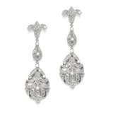 Opulent Vintage Cubic Zirconia Wedding Earrings 3628E