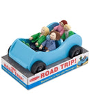 Melissa & Doug Road Trip Wooden Toy Car and 4 Poseable Dolls (4-5 inches each)