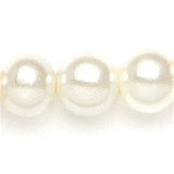 Dainty 6mm Pearl Stud Wedding Earrings - Ivory - White - Pierced