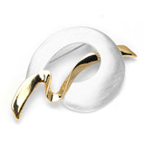 High Fashion Two-Tone Gold & Silver Abstract Pin