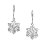 Winter Wedding Cubic Zirconia Snowflake Earrings 3758E