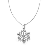 Winter Wedding Cubic Zirconia Snowflake Necklace Pendant 3758N