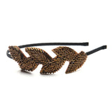 Garland Headband with Copper Beaded Leaves 3864HB-CP