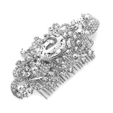 Regal Vintage Bridal Comb with Bold Crystal Center 3875HC