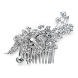 Bridal or Prom Hair Comb with Austrian Crystal Flowers 3879HC