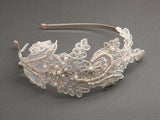 Lace Headband with Pearls & Sequins 3909HB