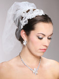 Lace Headband with Pearls & Sequins 3909HB