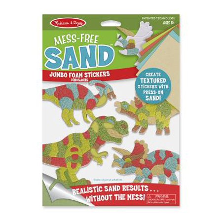 Melissa & Doug Mess-Free Sand Jumbo Foam Stickers, Dinosaurs