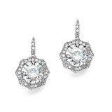 3 Ct Cubic Zirconia Vintage Hexagon Drop Earrings 3985E